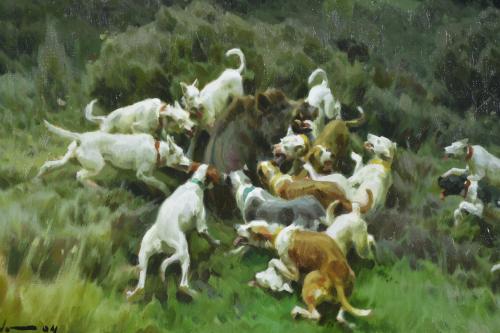MIGUEL ACEVEDO (1947). "El agarre de un cochinillo", Sierra