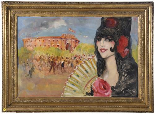 JOAQUIM TERRUELLA MATILLA (1891-1957). "Plaza de toros y mu