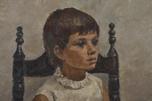 JOSEP MARIA MALLOL SUAZO (1910-1986). "Niña sentada".