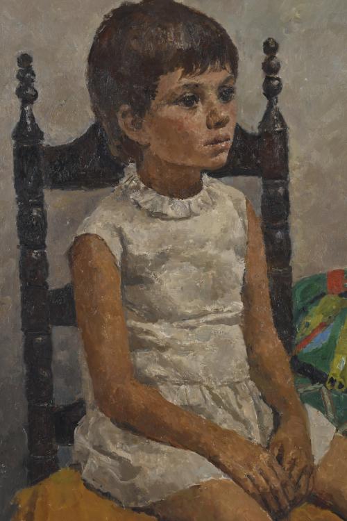 JOSEP MARIA MALLOL SUAZO (1910-1986). "Niña sentada".