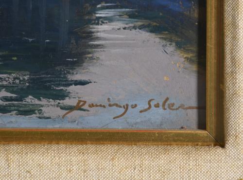 DOMINGO SOLER (1871-1951). "Paisaje al anochecer".