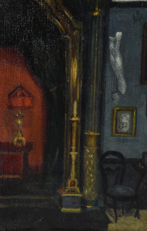YAGO CESAR (1890-1975).  "Un ricón de mi estudio". 
