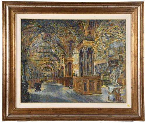 RAFAEL ESTRANY Y ROS (1884-1958). "Interior iglesia", Roma,