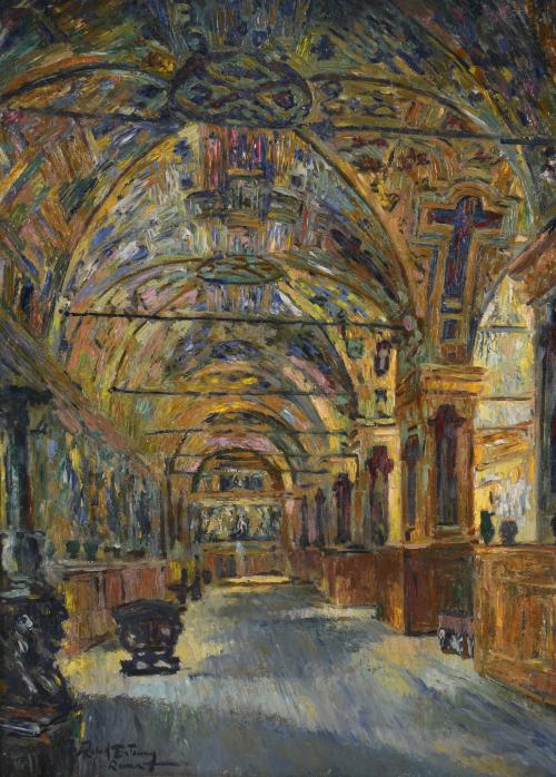 RAFAEL ESTRANY Y ROS (1884-1958). "Interior iglesia", Roma,