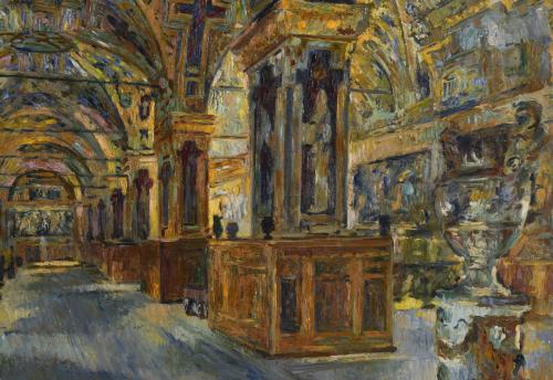 RAFAEL ESTRANY Y ROS (1884-1958). "Interior iglesia", Roma,