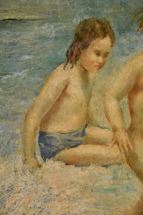RAFAEL ESTRANY Y ROS (1884-1958). "Niños en el agua".
