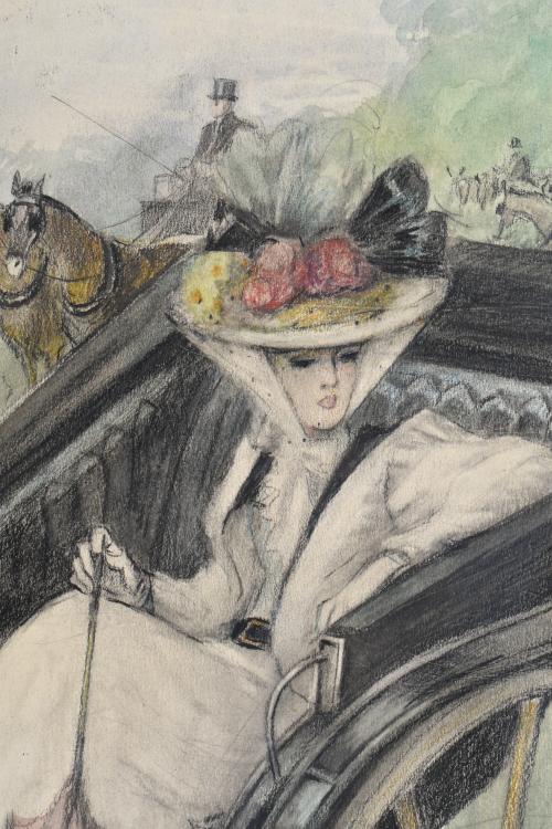 RICARD OPISSO (1880-1966). "Espectadores de la carrera de c