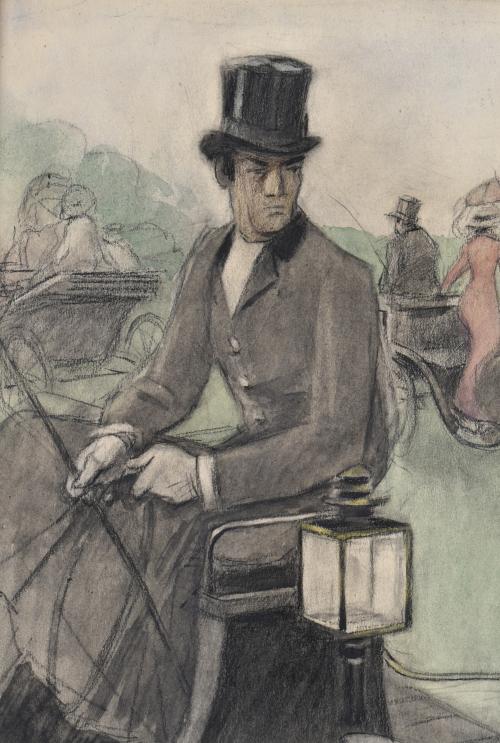 RICARD OPISSO (1880-1966). "Espectadores de la carrera de c