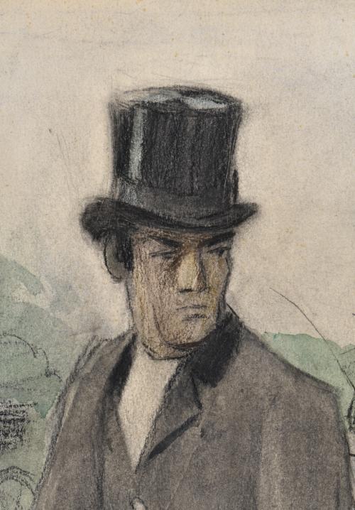 RICARD OPISSO (1880-1966). "Espectadores de la carrera de c
