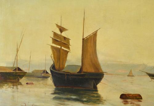 ESCUELA ESPAÑOLA, PPS. SIGLO XX. "Marina". 