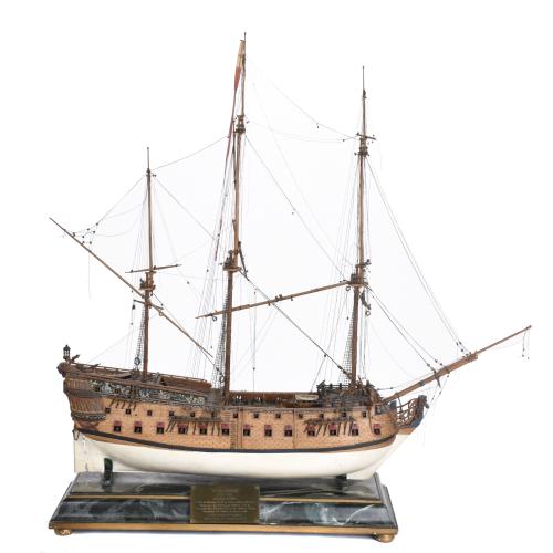 Maqueta del navío HMS Centurion, med. siglo XX. 