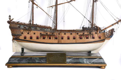 Maqueta del navío HMS Centurion, med. siglo XX. 