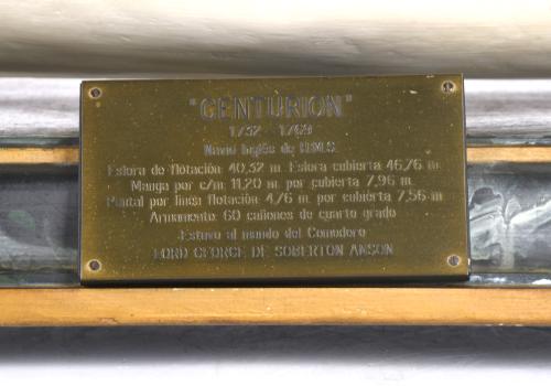 Maqueta del navío HMS Centurion, med. siglo XX. 