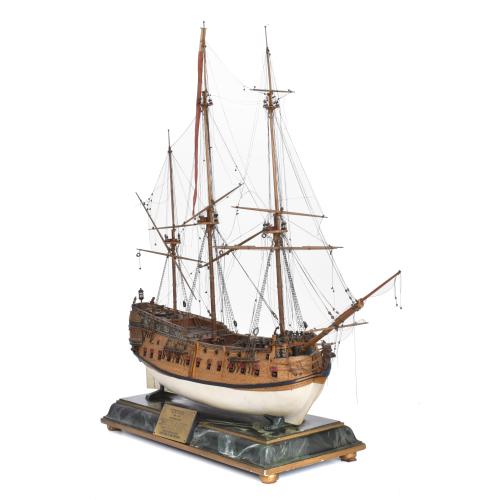 Maqueta del navío HMS Centurion, med. siglo XX. 