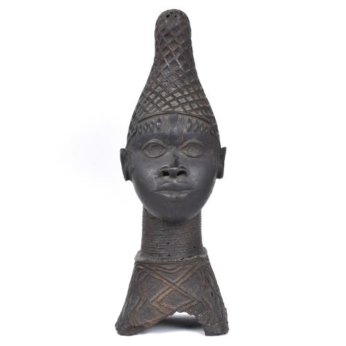 20TH CENTURY AFRICAN SCHOOL. Head of a Queen Mother, Nigeria