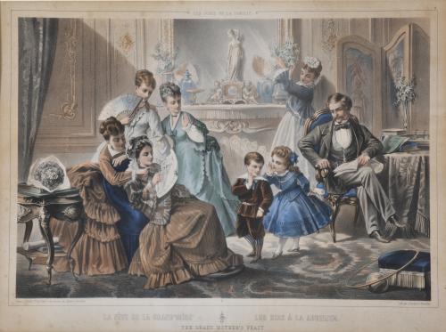 JOSEPHIN DUCOLLET (act.1846-1876).  "Les joies de la famill