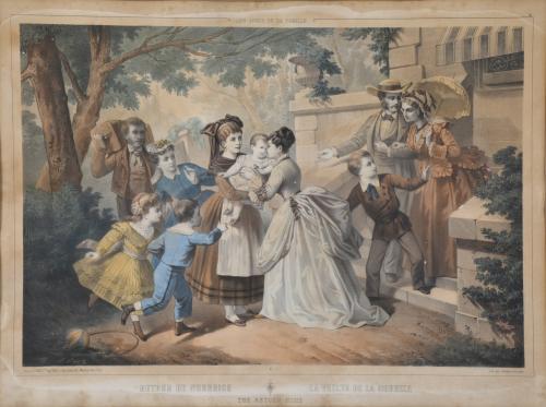 JOSEPHIN DUCOLLET (act.1846-1876).  "Les joies de la famill