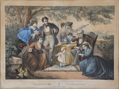 JOSEPHIN DUCOLLET (act.1846-1876).  "Les joies de la famill