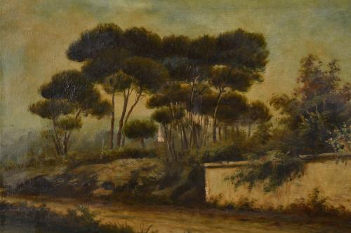 EARLY 20TH CENTURY SPANISH SCHOOL. &#39;Landscape with houses a
