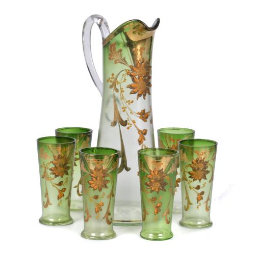 Bohemia crystal water set, first half of the 20th century.