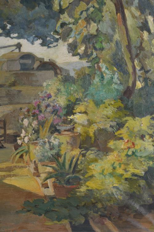 JAUME BERNADES PONT (1910-1973).  "Escena familiar".