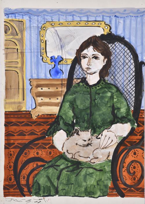 VICENÇ CARALTO (1936-1995).  Pareja de pruebas de artista o