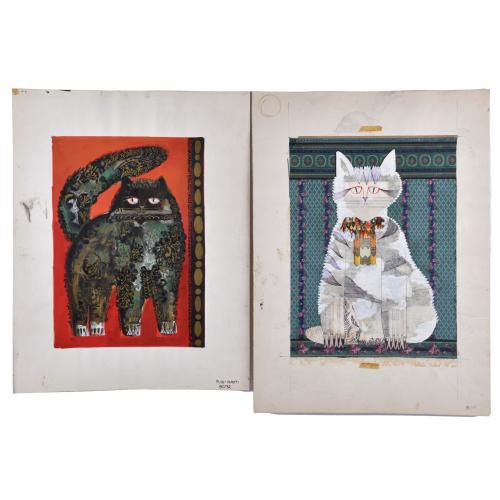 JOSEP PUIGMARTI VALLS (1932). Pair of original artist's proofs for graphic art.