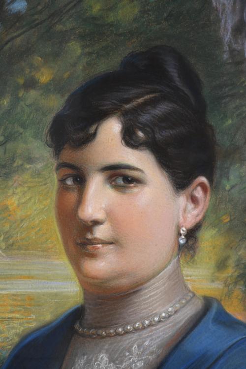 JULIO BORRELL (1877-1957). “Retrato Florentina Sarret Galan