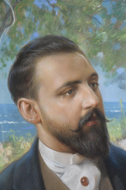 JULIO BORRELL (1877-1957). “Retrato Ricardo Raich Gibert”.