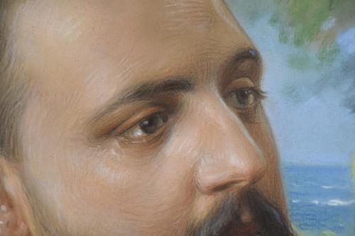 JULIO BORRELL (1877-1957). “Retrato Ricardo Raich Gibert”.