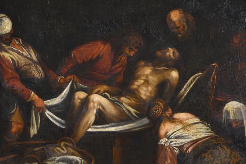 ESCUELA ITALIANA, SIGLO XVIII. "Descendimiento de Cristo", 