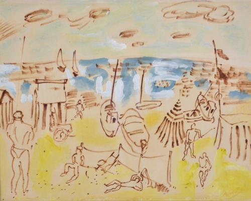 CARLES NADAL (1917-1998). "Playa".