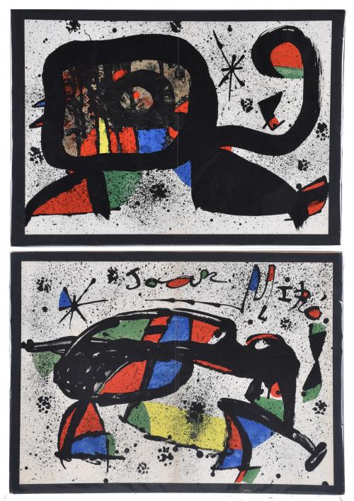 DESPUÉS DE JOAN MIRÓ (1893-1983). "La Formiga" y "Ocella".