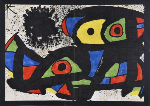 DESPUÉS DE JOAN MIRÓ (1893-1983). "Gos i ocell" y "Vol Espa