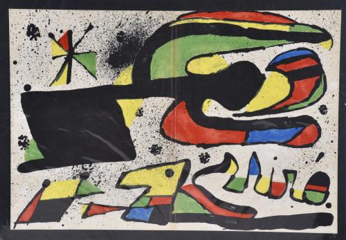 DESPUÉS DE JOAN MIRÓ (1893-1983). "Gos i ocell" y "Vol Espa