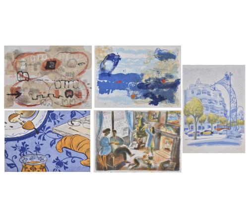 Set of 5 lithographs published by Casas Estivales.