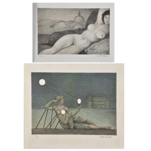 JOSEP MARIA SUBIRACHS (1927-2014). "Maja desnuda" y "Dama clásica con espejo".