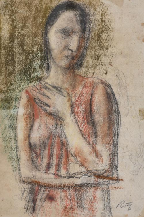 PAU ROIG CISA (1879-1955). "Retrato femenino".