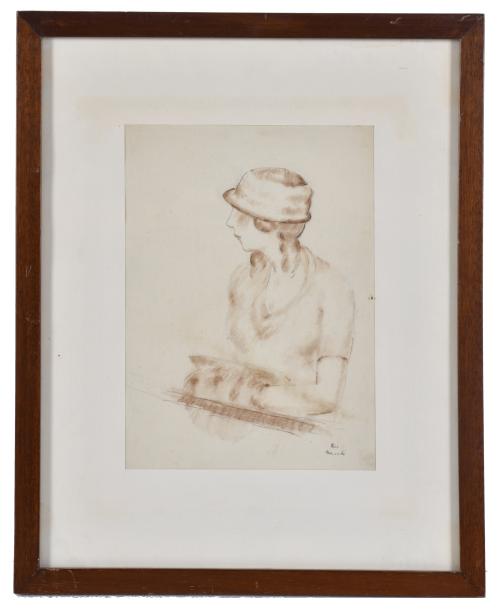 LLUÍS MERCADÉ (1898-?).  "Retrato dama".
