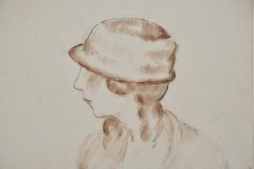 LLUÍS MERCADÉ (1898-?).  "Retrato dama".