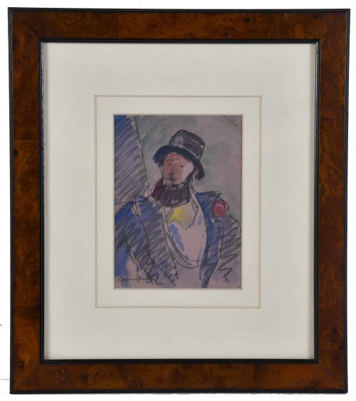 JOAN COMMELERAN (1902-1992). "Caballero con sombrero", 1936.