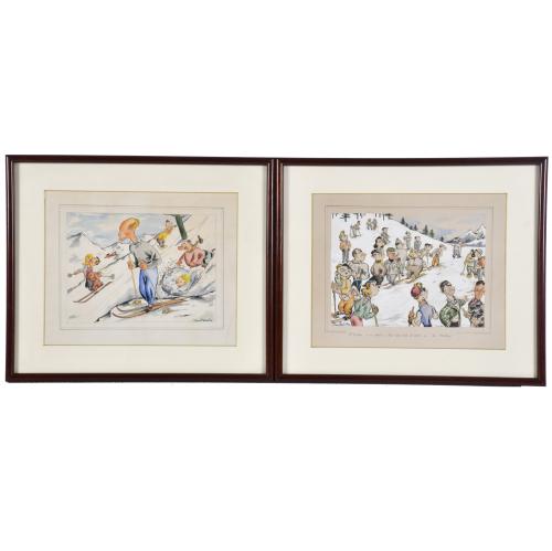 JOAQUIM MUNTAÑOLA  PUIG (1914-2012).  Pareja de ilustracion
