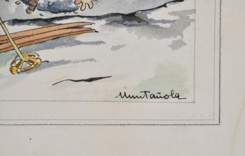 JOAQUIM MUNTAÑOLA  PUIG (1914-2012).  Pareja de ilustracion