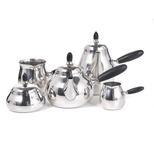 GEORG JENSEN (1866 - 1935). Juego de té y café nº 80, Copenhague, 1933 - 1944.
