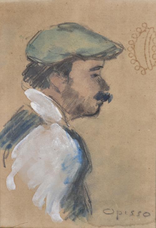 RICARD OPISSO (1880-1966). "Retrato masculino con boina".