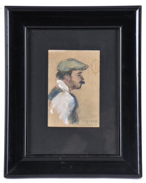 RICARD OPISSO (1880-1966). "Retrato masculino con boina".