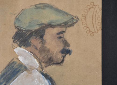 RICARD OPISSO (1880-1966). "Retrato masculino con boina".