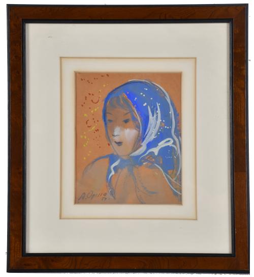 ALFRED OPISSO CARDONA (1907-1980). "Retrato joven con pañue