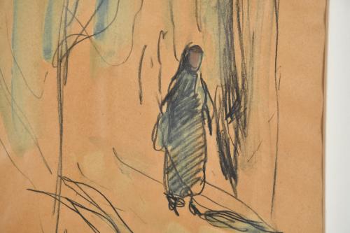 JOAQUIM MIR I TRINXET (1873-1940). "Esbozo figura femenina 