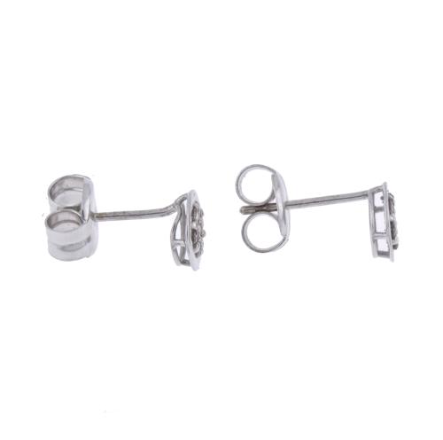 Pendientes rosetón en boca de diamantes
